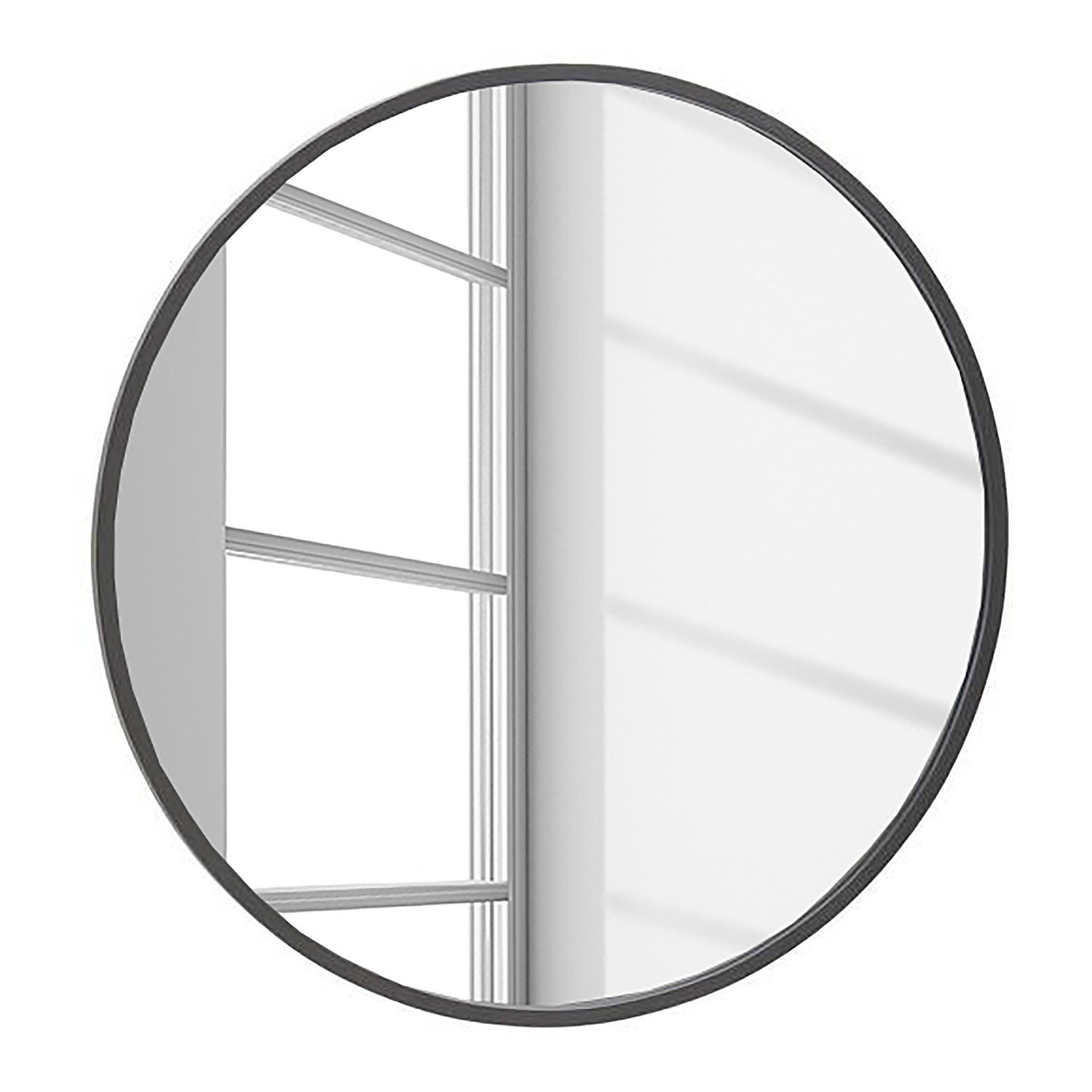 SPIEGEL - rund - Metall - Schwarz - Schwarz, Metall (100/100/100cm) - home24