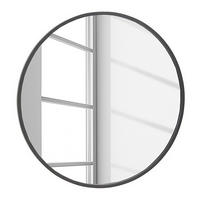 SPIEGEL - rund - Metall - Schwarz - Schwarz, Metall (100/100/100cm) - home24