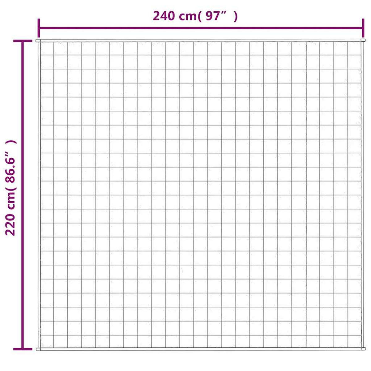 GEWICHTSDECKE Blau 220/240 Cm 11 Kg Stoff - Blau, Textil (220/240cm) - vidaXL