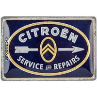 BLECHSCHILD 20/30 cm Citroen Service & Repairs - Multicolor, Metall (30/20/0.2cm) - Nostalgic-Art