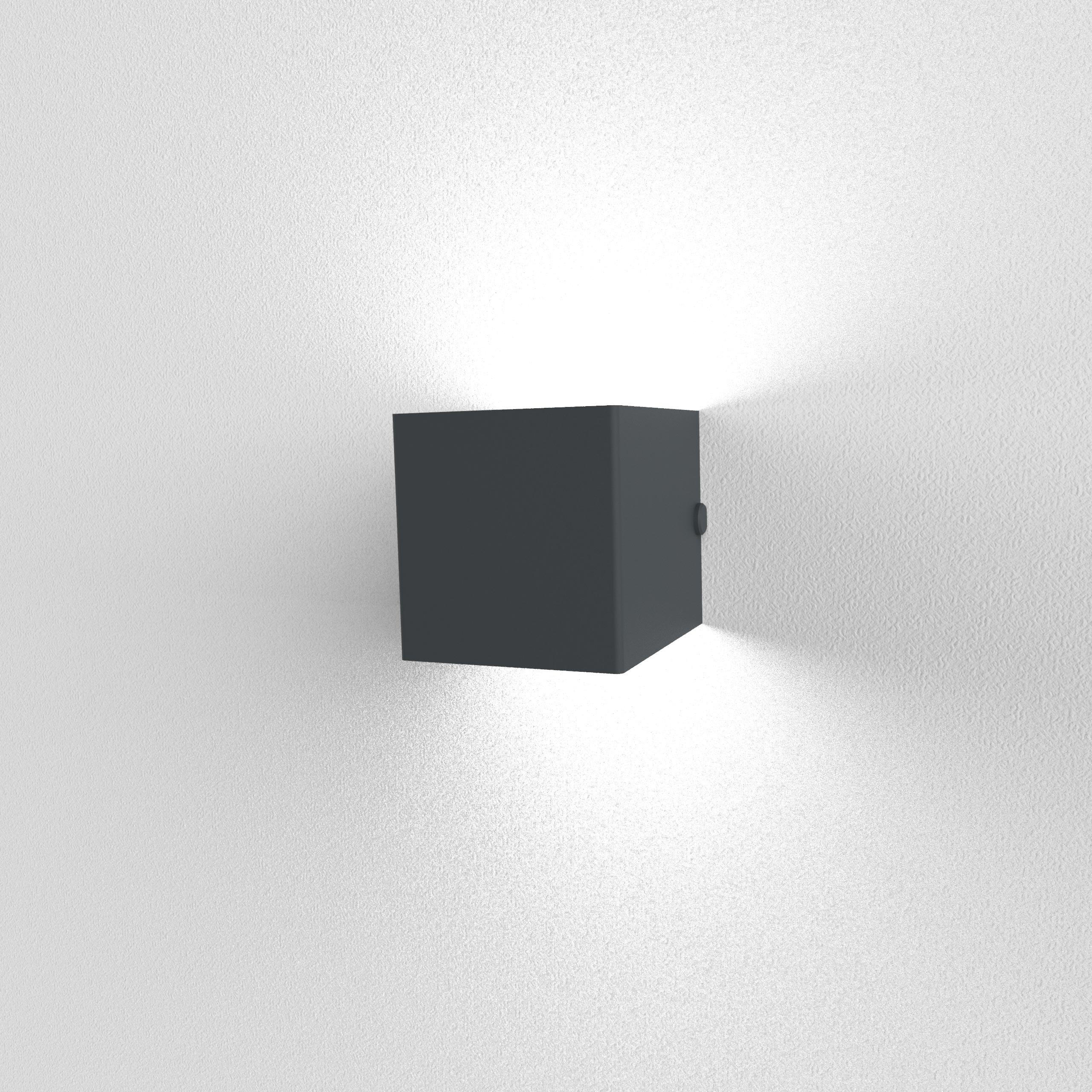 Lumicom Wandleuchte Anthrazit 10x10x10 cm