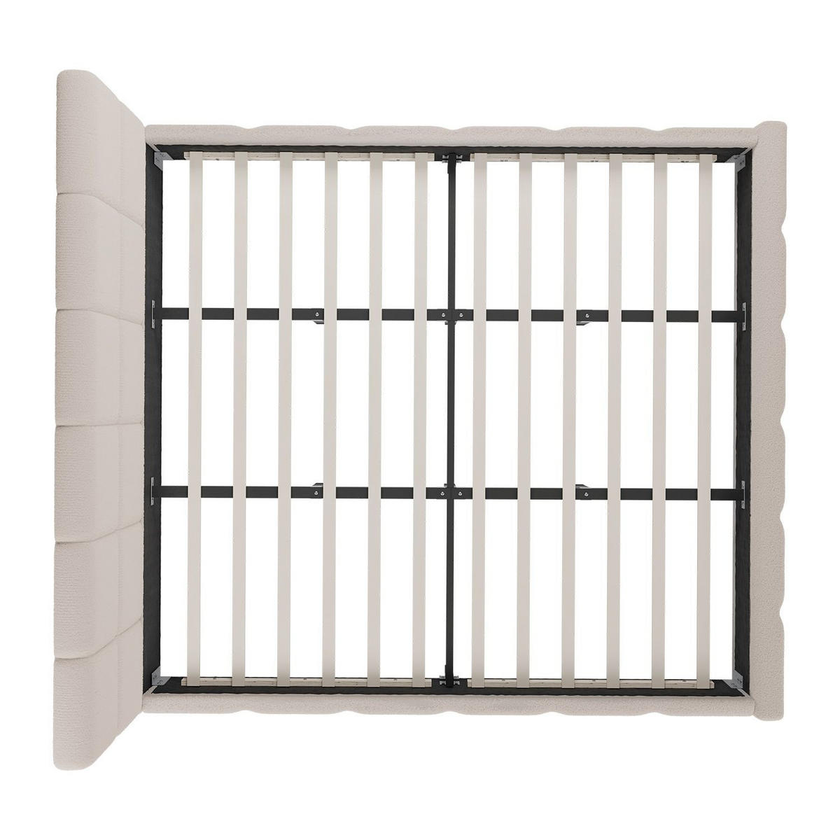 POLSTERBETT Florenz beige 180x200 cm - Beige, Holz (180/200cm) - Juskys