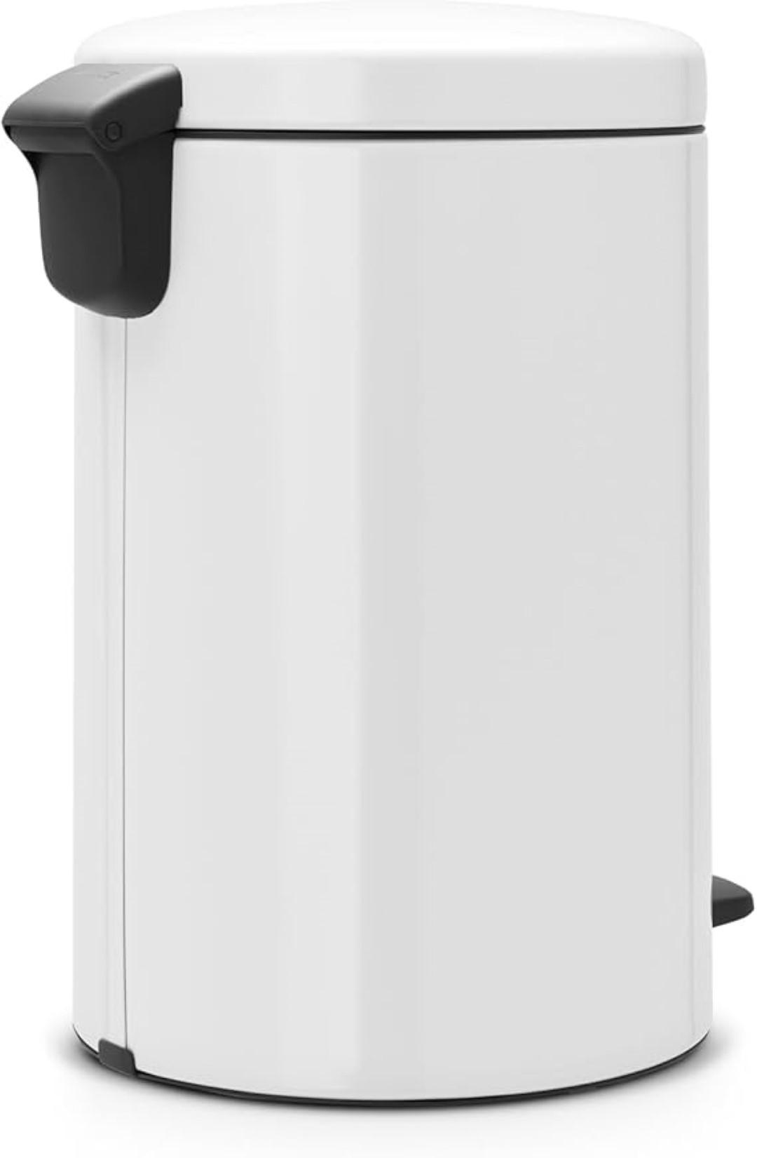 MÜLLEIMER klassisch Mit Soft Verschluss 20 Liter 46,7 x 29 x 38 cm Metall Weiß - Weiß, Metall (29/46.7/38cm) - PROREGAL