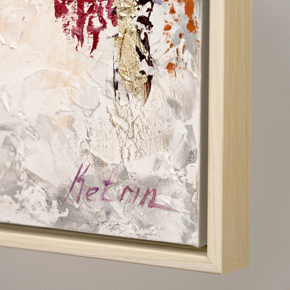 GEMÄLDE Abstraktion II Schattenfugenrahmen beige 180x60 cm - Beige, Holz (180/60cm) - YS-art gallery
