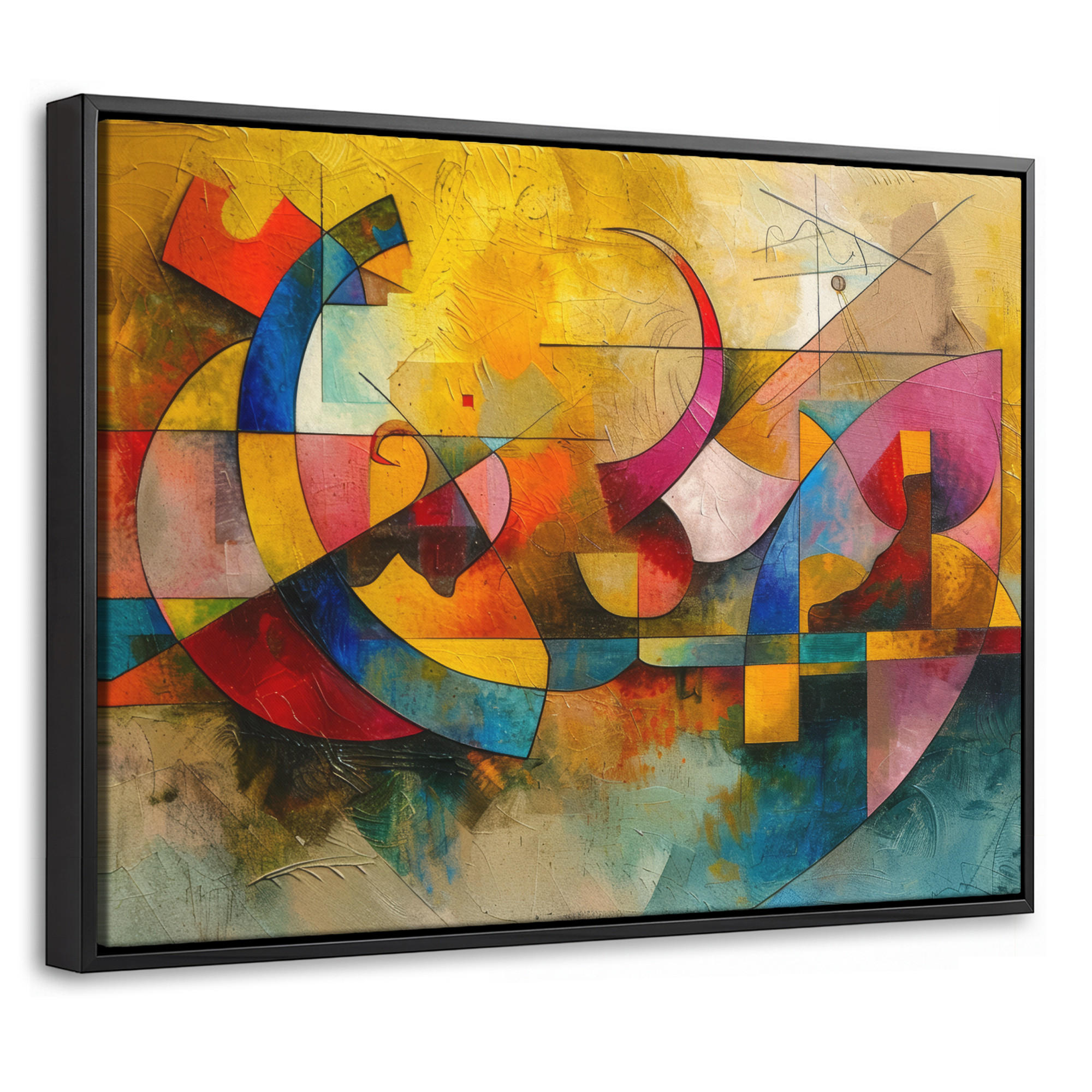 MuchoWow Leinwand Gelb 40x30 cm