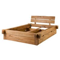 BETT mit Schublade Massivholz Wildeiche 140 x 200 x 85 natur BALKENMÖBEL #127 - Naturfarben, Holz (140/200cm) - Massivmoebel24