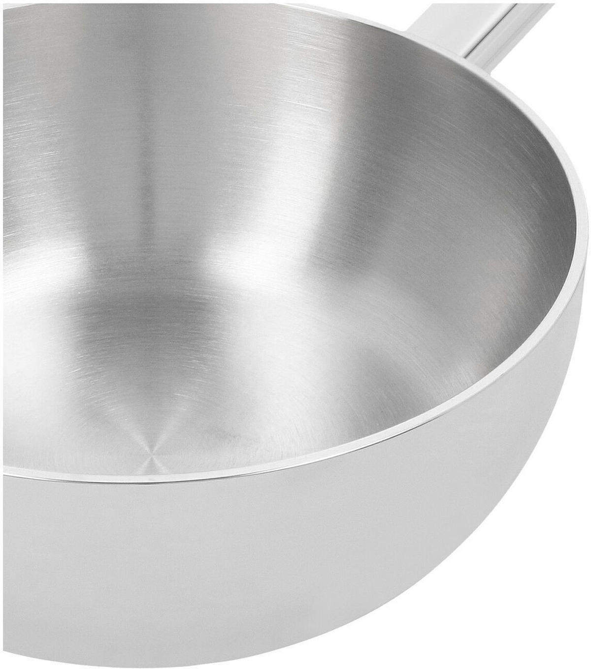 KOCHTOPF Sauteuse Apollo 7 - Konisch - ø 20 cm / 2 Liter - Silberfarben, Metall (20cm) - Demeyere