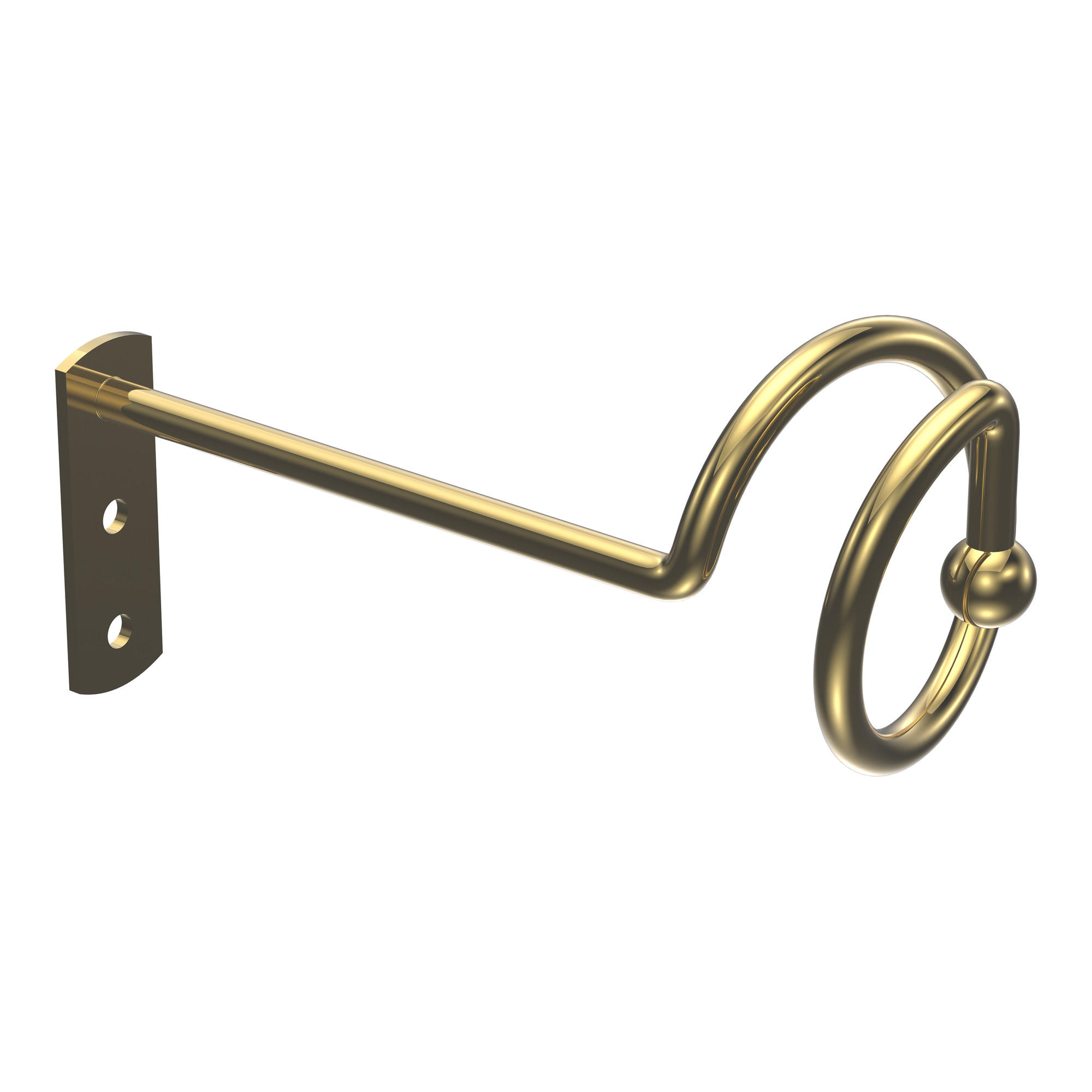 DRAPIERHAKEN für Gardinen/Vorhänge, Messing-farbig, Packung 1 Paar - Messingfarben, Metall (13.8/5.8/5.8cm) - INTERDECO