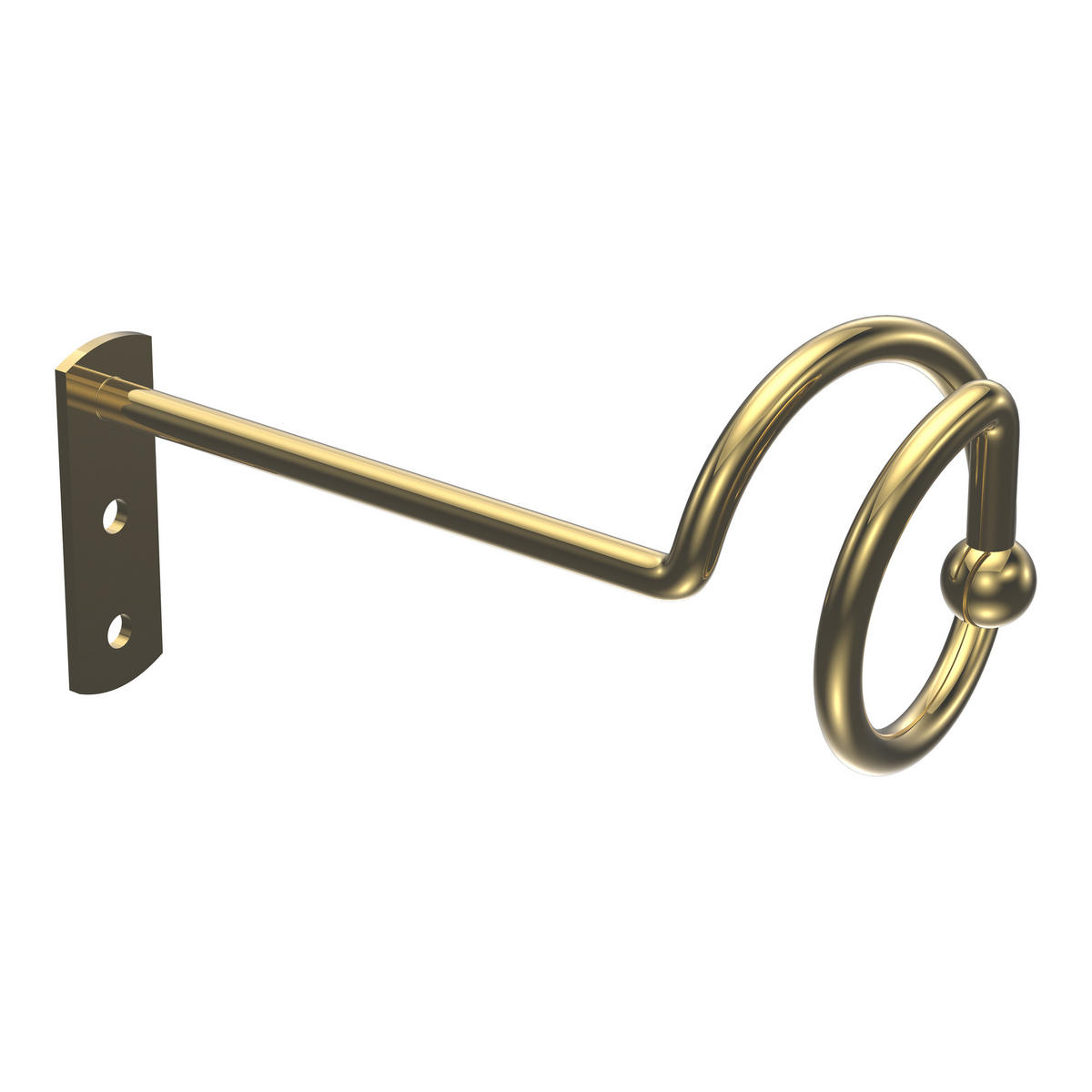 DRAPIERHAKEN für Gardinen/Vorhänge, Messing-farbig, Packung 1 Paar - Messingfarben, Metall (13.8/5.8/5.8cm) - INTERDECO