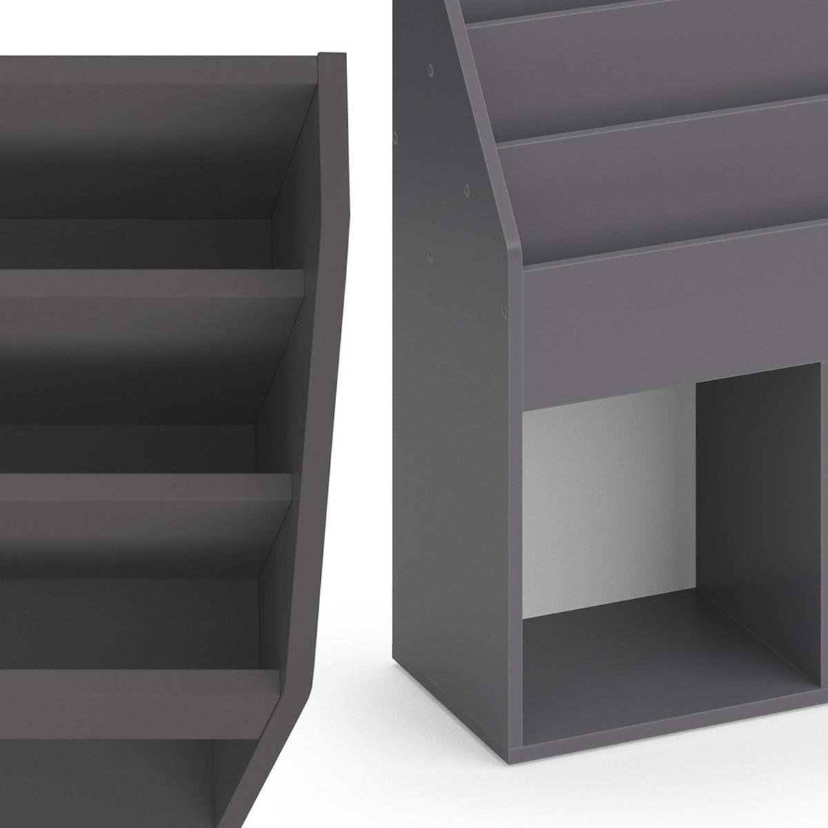 KINDERREGAL Luigi Grau 72 x 79 cm - Grau, Holzwerkstoff (72/79/30.7cm) - Vicco
