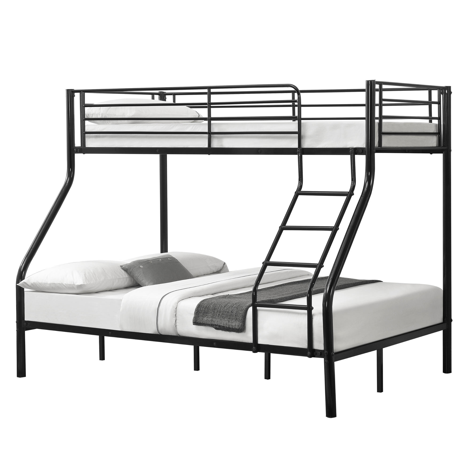 [neu.haus] Etagenbett Schwarz 140x200 cm