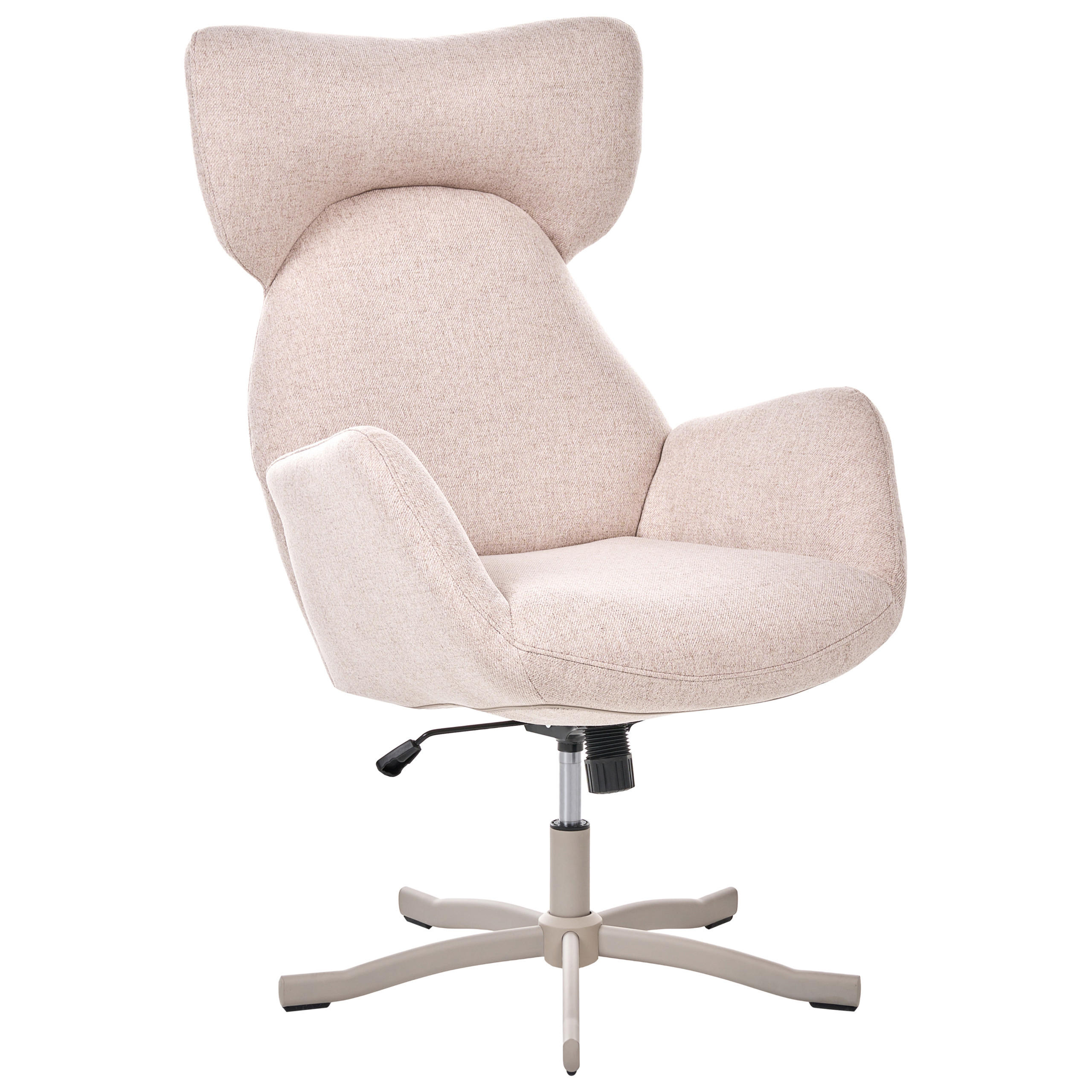 DREHSESSEL Stoff Beige Sonderby - Beige, Textil (73/110/83cm) - Beliani