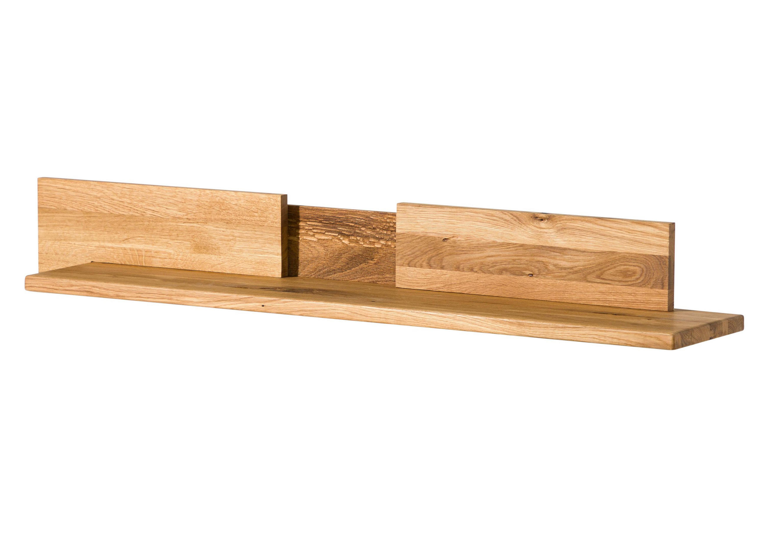 WANDREGAL Wildeiche 120x23x15 natur geölt WIEN #235 - Naturfarben, Holz (120/15/23cm) - Massivmoebel24