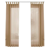 SCHLAUFENGARDINEN Voile 2er Set 175x140 cm Sand - Sandfarben, Textil (140/175cm) - Gardinenbox.eu