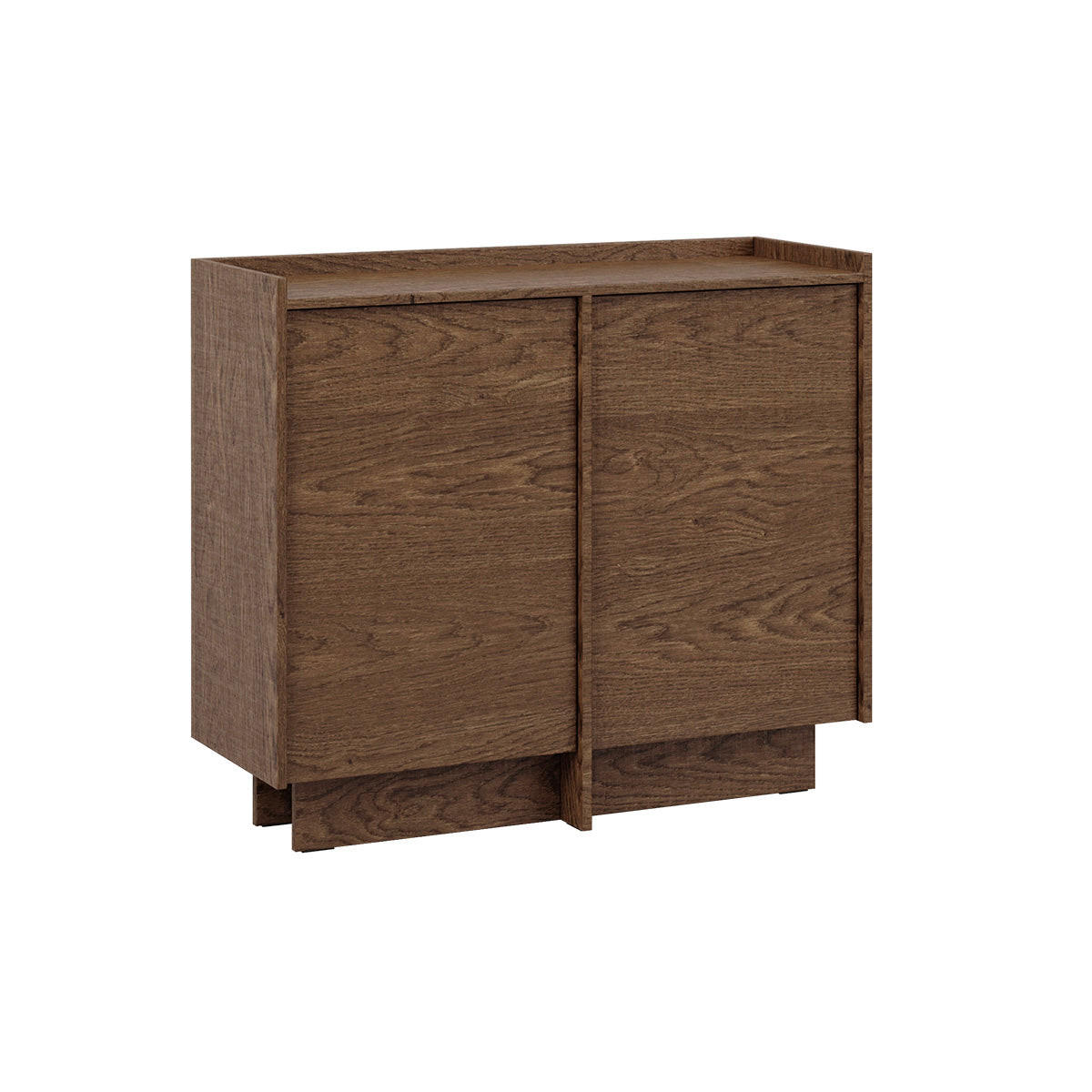 KOMODA Japandi Tmavé drevo - hnedá, kompozitné drevo (102/89.6/38cm) - Petits-meubles