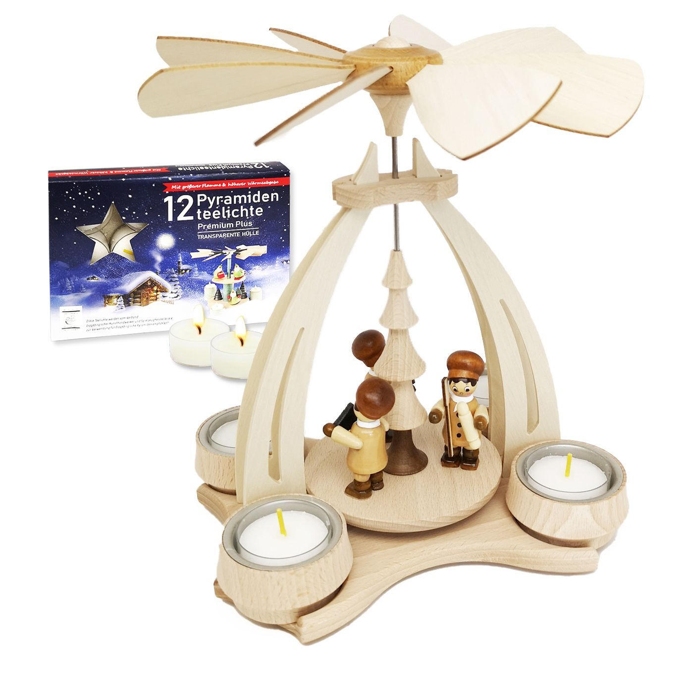 TISCH-PYRAMIDE Bäckerfiguren 14/18/24 cm - Multicolor, Holz (0.1/24/0.1cm) - Dekoteam24