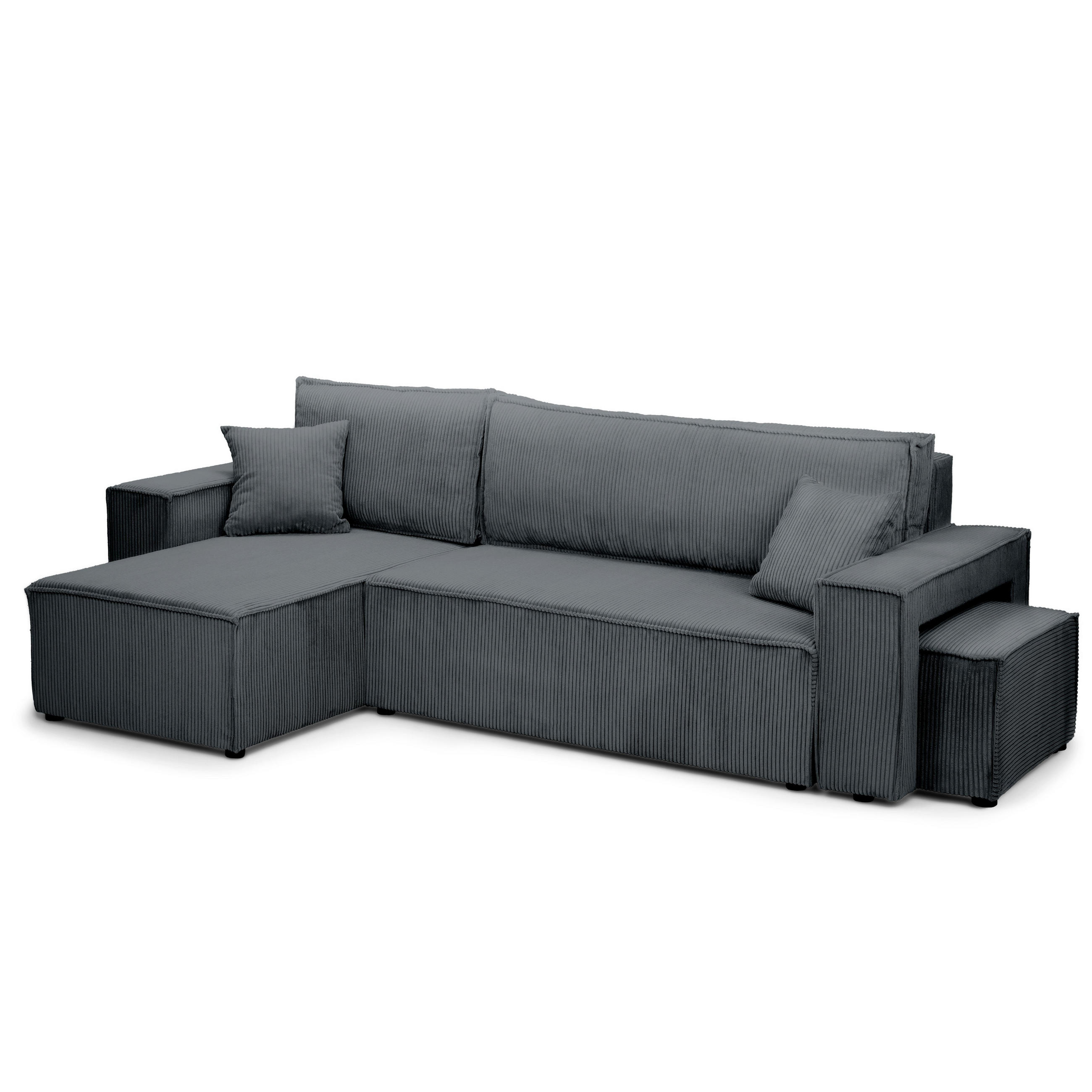 XXXLutz Ecksofa Anthrazit 244x83x142 cm
