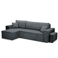 ECKSOFA Klara Anthrazit - Anthrazit, Textil (244/83/142cm)