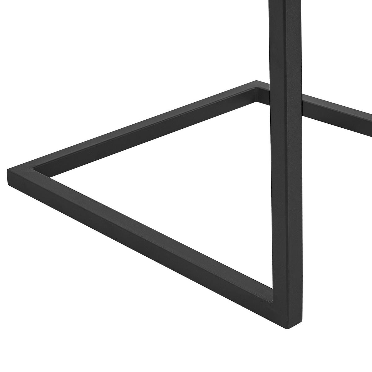 ESSZIMMERSTUHL 2er-Set Kunstleder Schwarz Buford - Schwarz, Textil/Metall (52/87/54cm) - Beliani