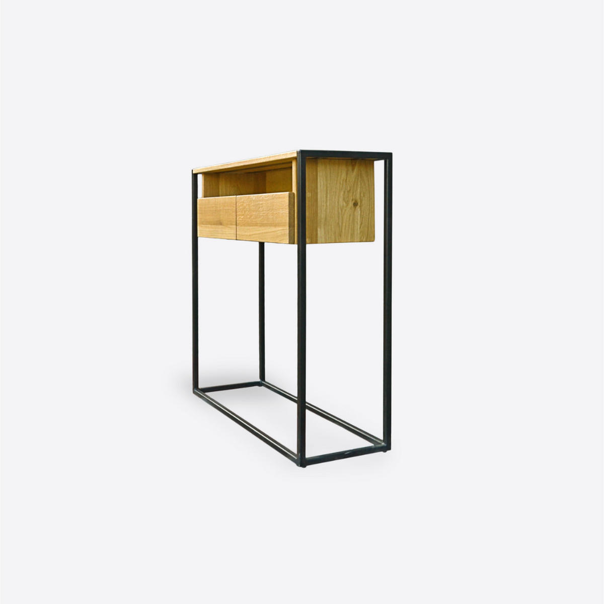 KONSOLENTISCH aus Eiche mit Schubladen ins Flur MERIS - Eichefarben, Holz (95/90/30cm) - Rawood Furniture