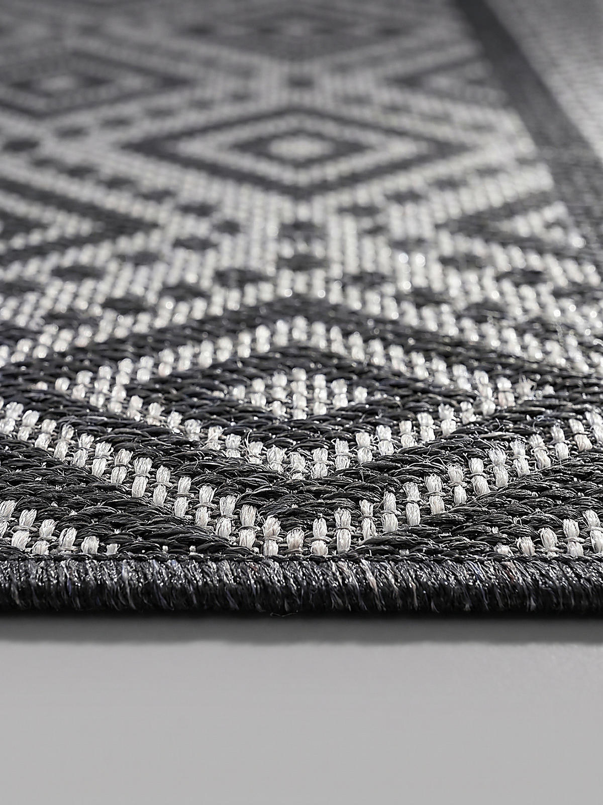 FLACHWEBTEPPICH Berber ESERA Polypropylen Anthrazit 120 x 160 cm - Anthrazit, Textil (120/160cm) - KADIMA DESIGN