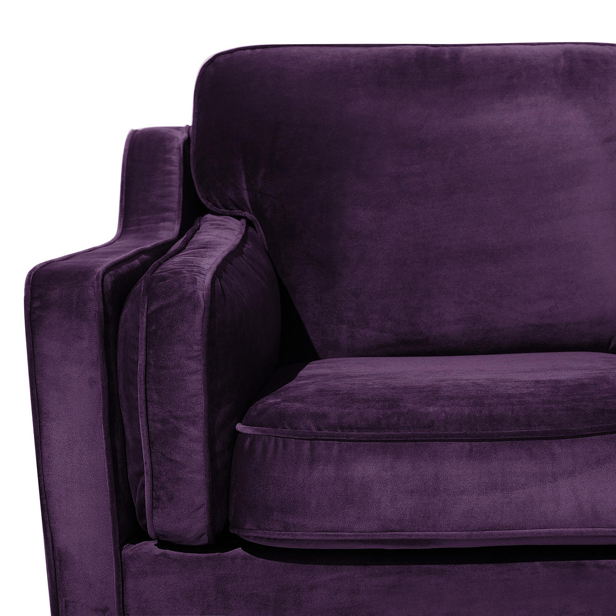 2-SITZER-SOFA Samtstoff Violett Lokka - Violett, Textil (150/85/83cm) - Beliani