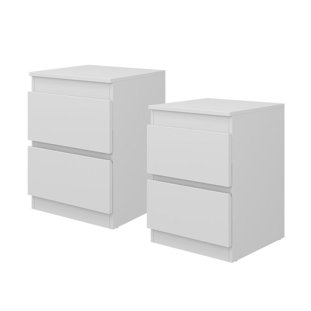 NACHTTISCH Calisto Weiß 40 x 55 cm 2er Set - Weiß, Holzwerkstoff (40/55/39cm) - Vicco