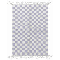BERBERTEPPICH aus Marokko aus Wolle kariert 140x 200 cm - Grau, Naturmaterialien (140/200cm) - AFK Living