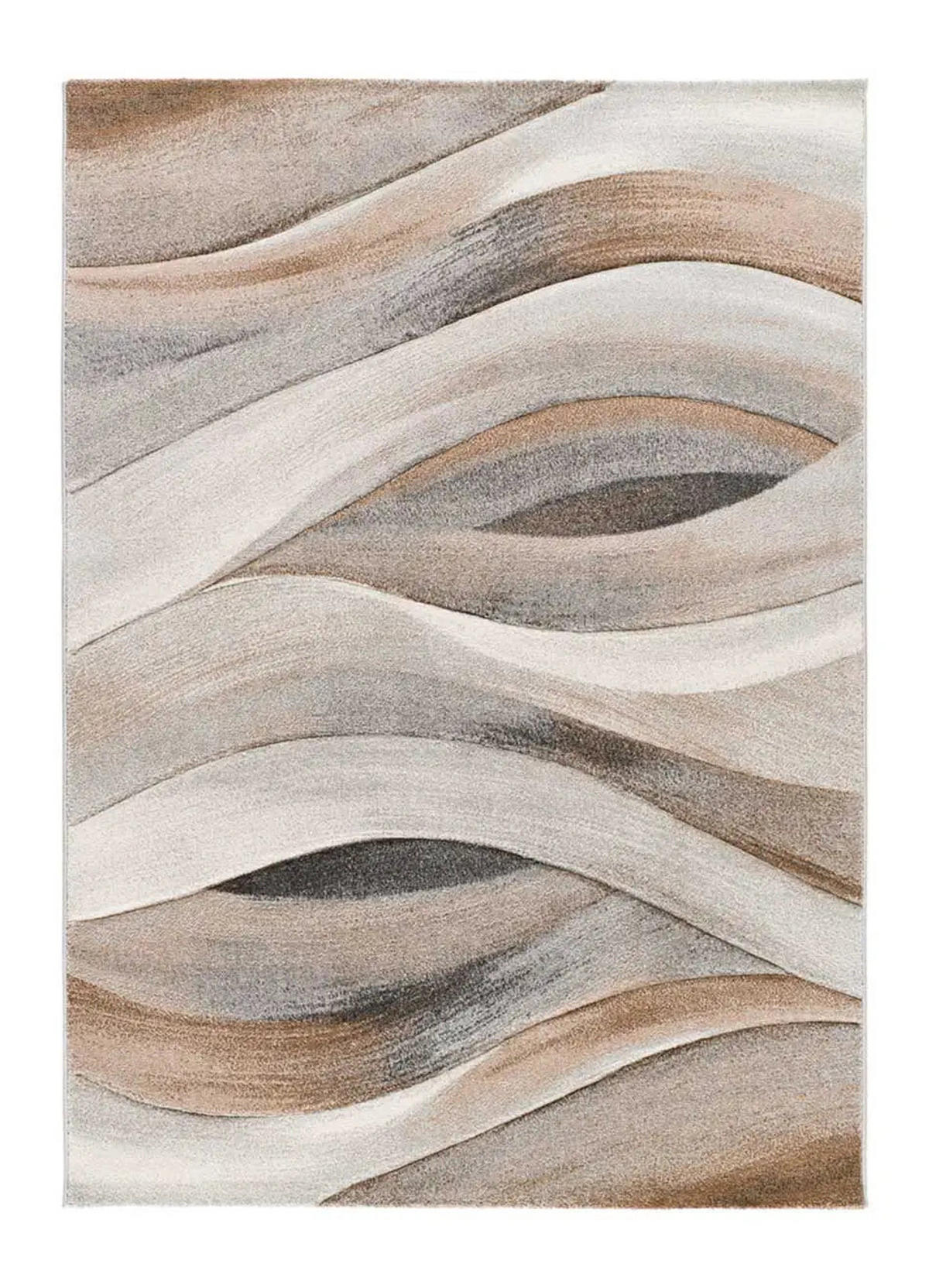 KURZFLORTEPPICH Beige / Braun Badet 160/230 cm - Beige/Braun, Naturmaterialien/Textil (160/230cm) - Atticgo