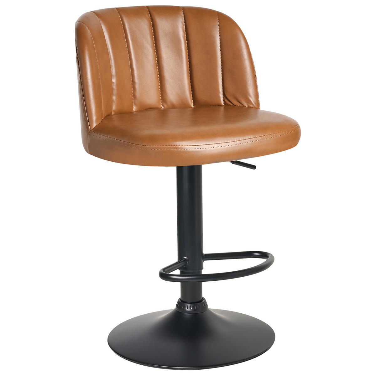 BARHOCKERN 2er-Set Goldbraun Vlore - Schwarz/Braun, Kunststoff (45/82/46cm) - Beliani