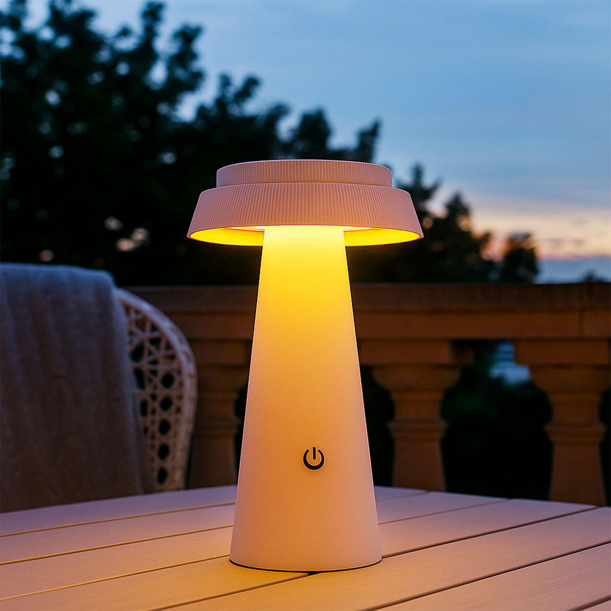 LED AUSSENLEUCHTE Rosa mit Touchdimmer - Rosa, Kunststoff (14/14/23cm) - Globo Lighting