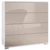 KOMMODE Pavos Sandgrau Hochglanz - Sandfarben, Holzwerkstoff (76/76/35cm) - Vladon