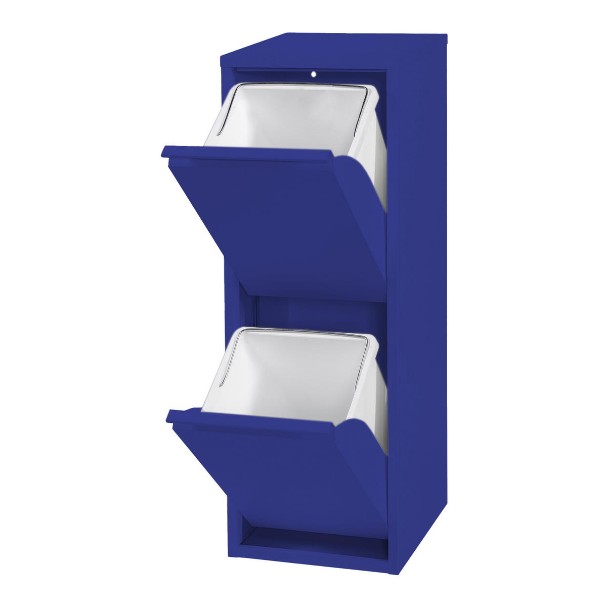 SKŘÍŇ NA ODPADKY Sollentuna - tmavě modrá, kov/plast (33/93/25cm) - [en.casa]