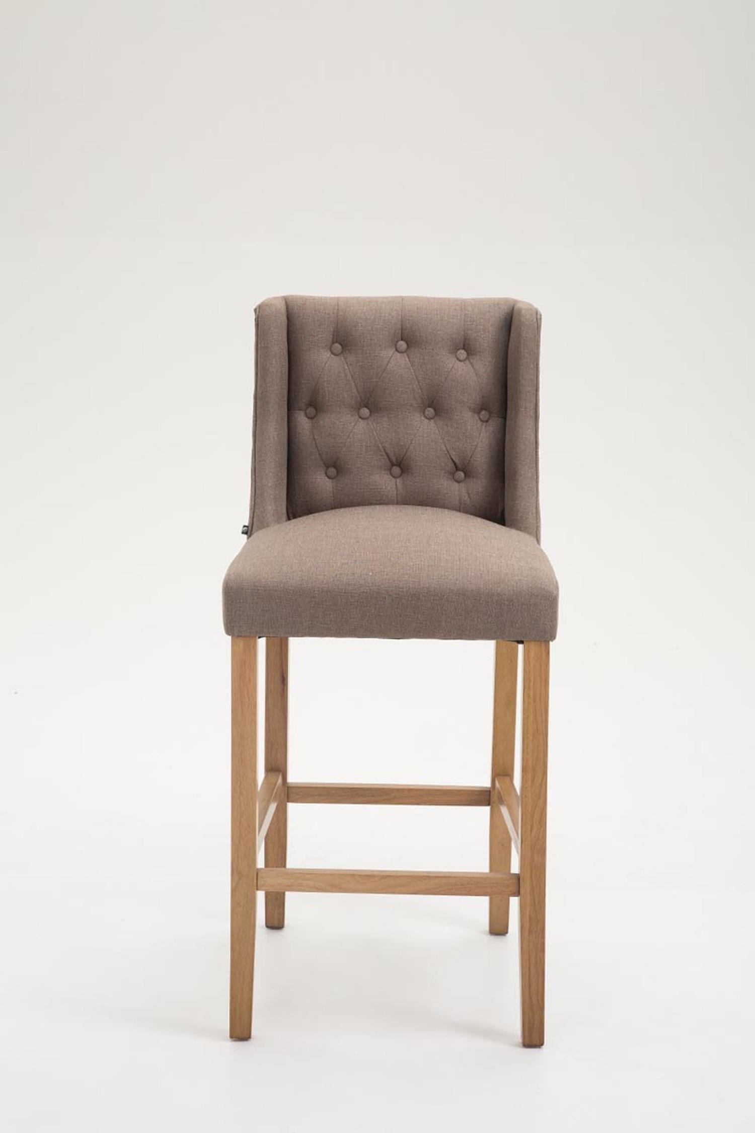 BARHOCKER Cassado, Gestell Antik-hell, Stoff Taupe - Taupe/Hellbraun, Holz/Textil (56/100/51cm) - TPFLiving