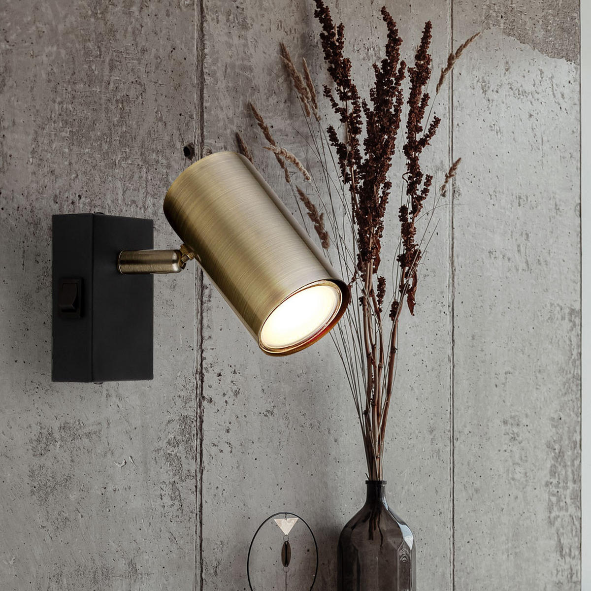 WANDLEUCHTE ROBBY Metall Messing - Messingfarben, Metall (7/10/12cm)