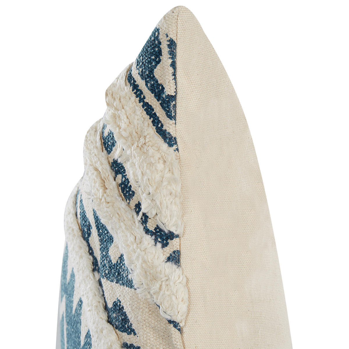 DEKOKISSEN 2er-Set Blau 50/50 cm Safi - Blau, Naturmaterialien/Textil (50/50cm) - Beliani