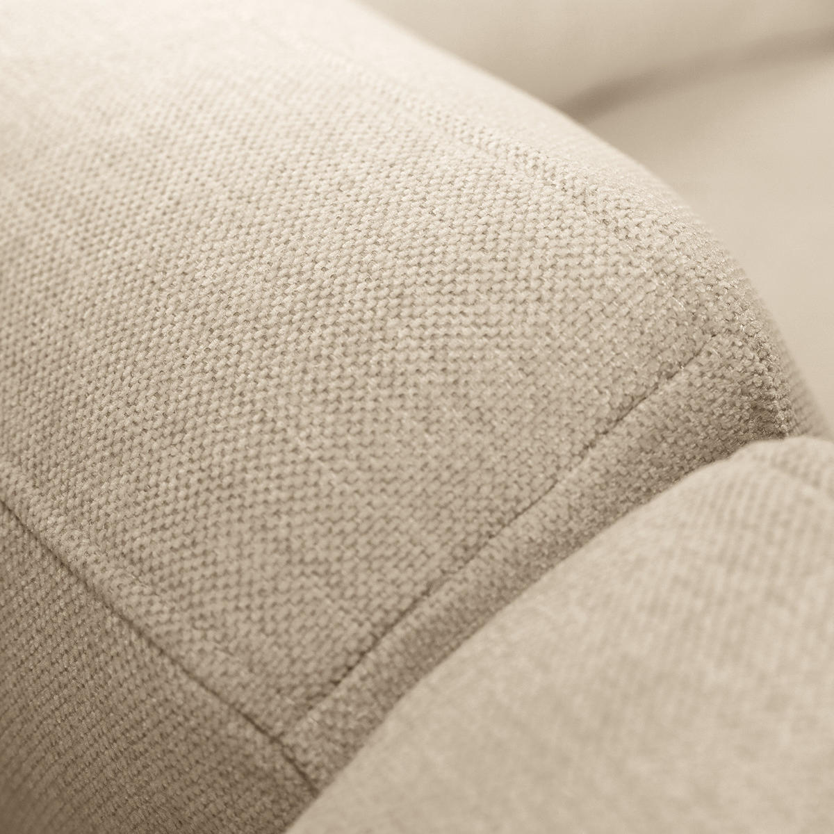 ECKSOFA mit Longchair - Eichefarben/Creme, Eichenholz/Textil (281/153cm) - home24