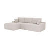 SOFA Coredo beige Cord - Beige, Textil (155/250cm) - Juskys