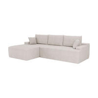 SOFA Coredo beige Cord - Beige, Textil (155/250cm) - Juskys