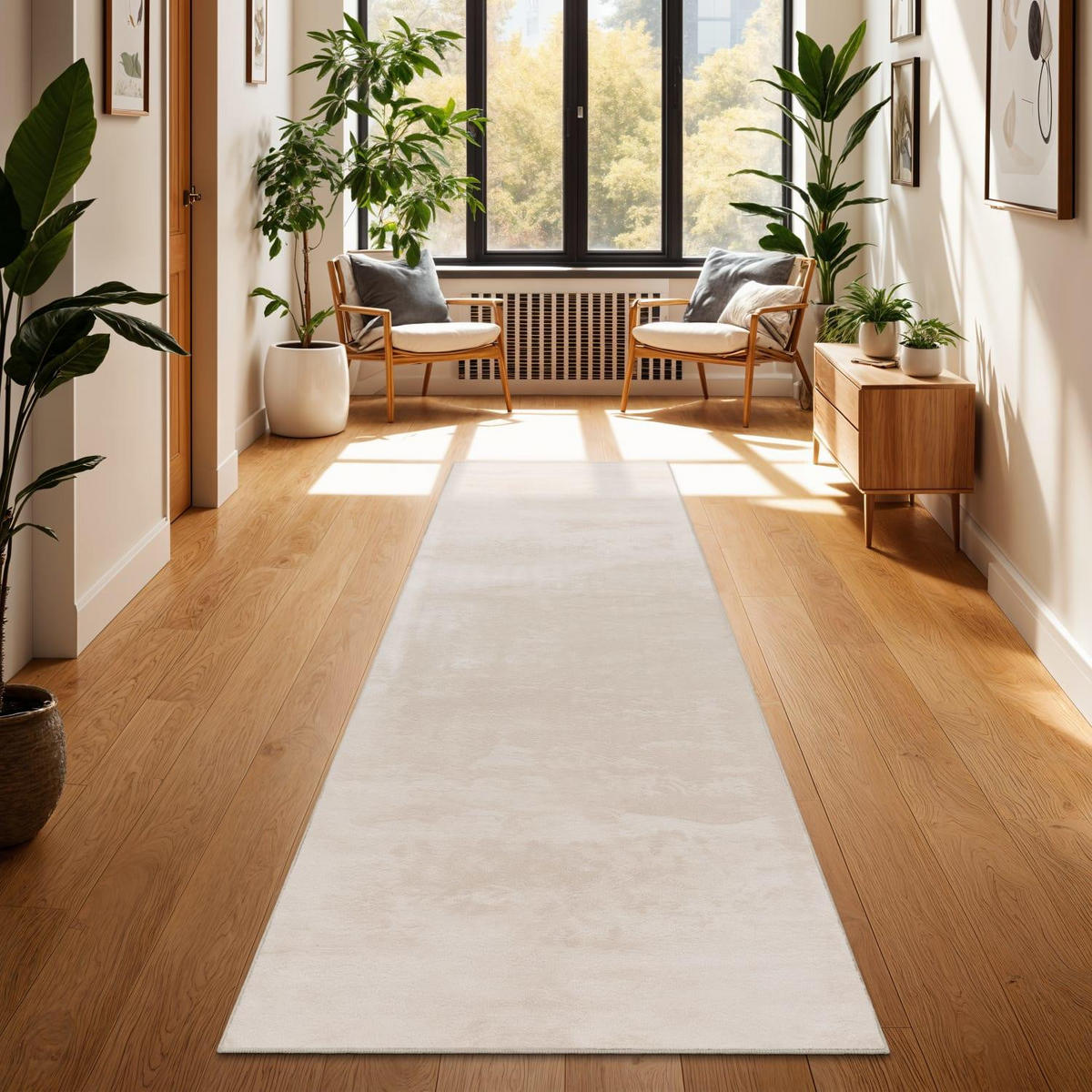 HOCHFLORTEPPICH 80/300 SOFT 380 - Creme, Kunststoff (80/300cm) - Paco Home