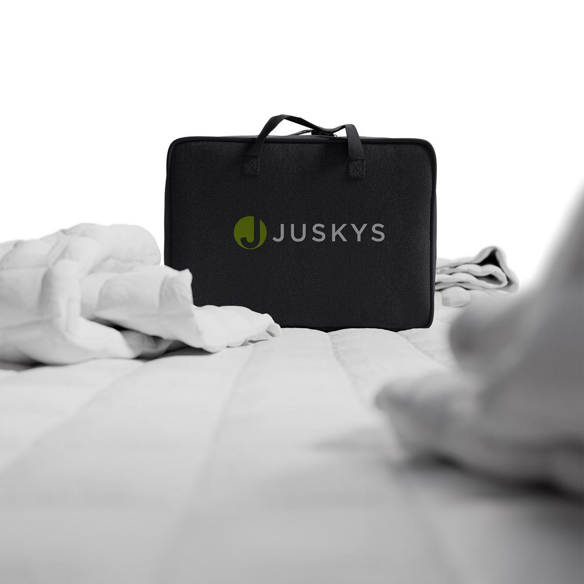 GEWICHTSDECKE Anti Stress Bettdecke 135x200 cm 9 kg - Weiß, Textil (135/200cm) - Juskys