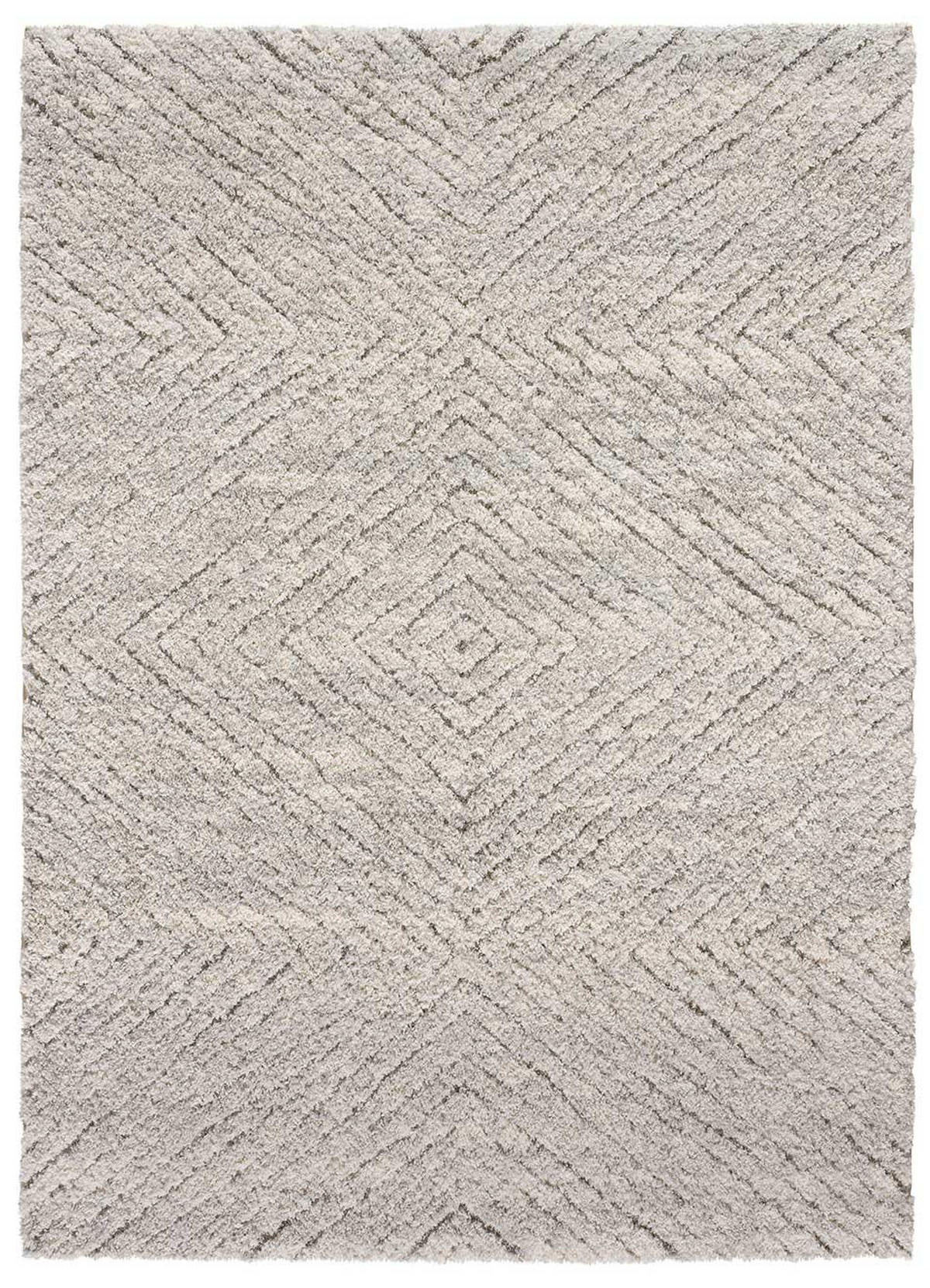 HOCHFLORTEPPICH Silber Atesa 120/170 cm - Silberfarben, Naturmaterialien/Textil (120/170cm) - Atticgo