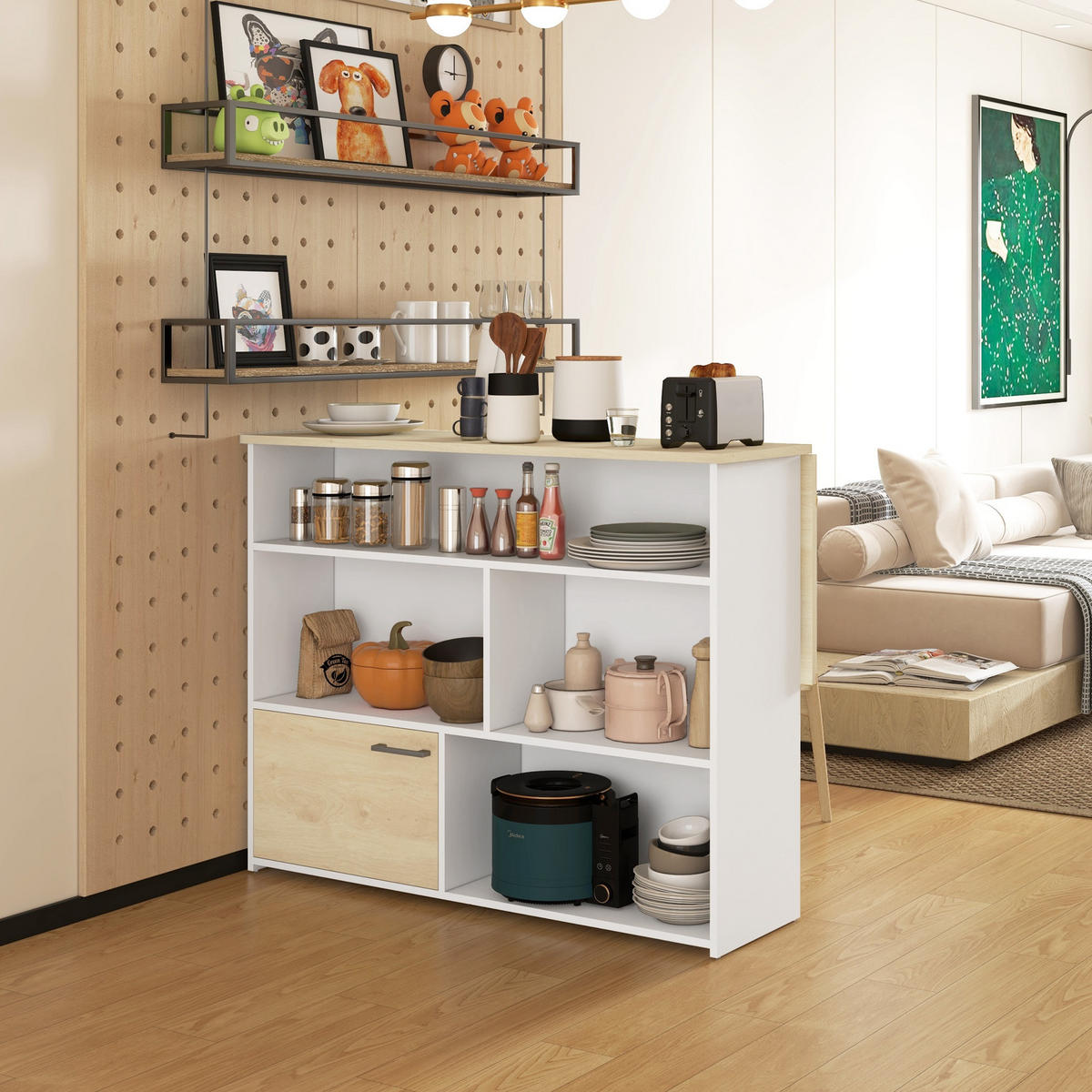 BARTISCH Weiß 1 Stück - Weiß, Kunststoff (116/79.5/91cm) - GiPP