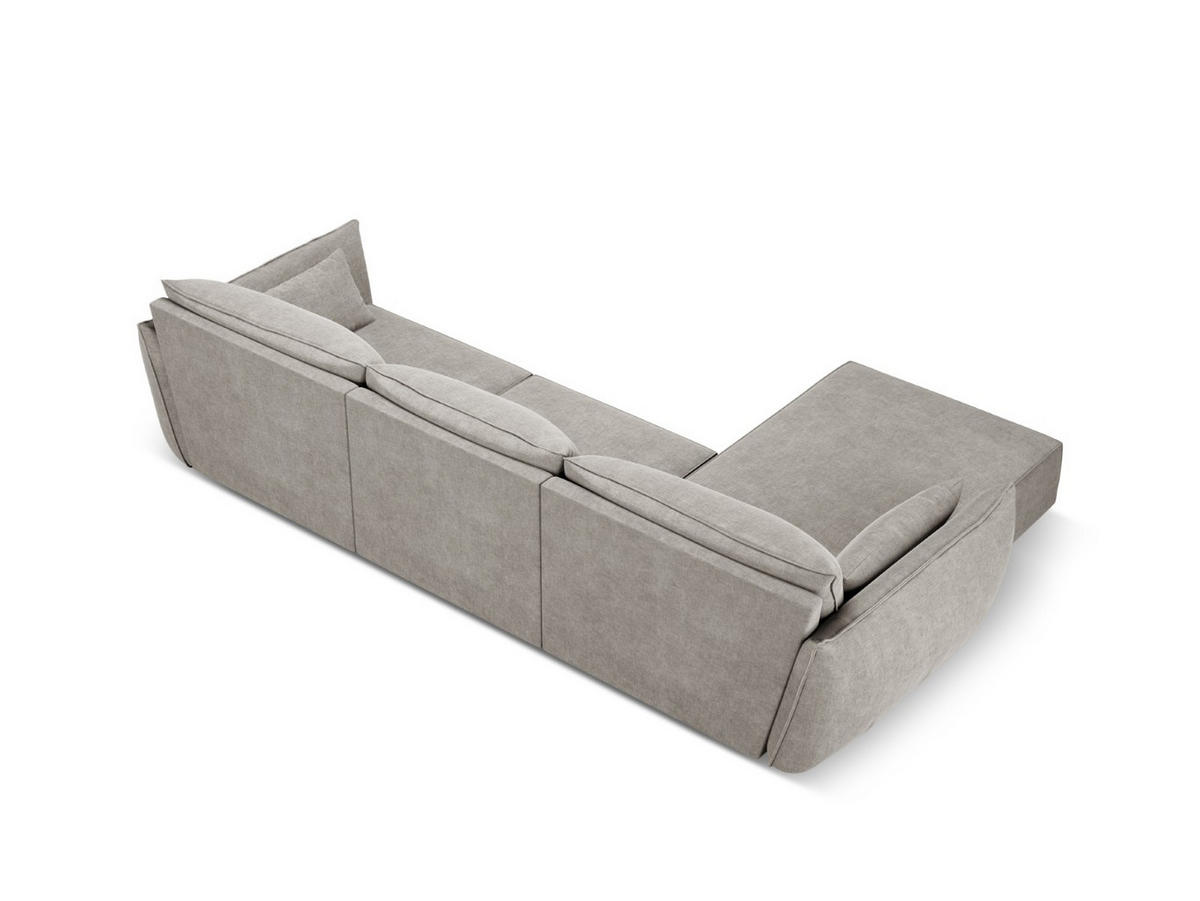 ECKSOFA links Kaelle aus Chenille-Stoff hellgrau 4 Sitzplätze - Hellgrau, Textil (171/308cm) - Micadoni