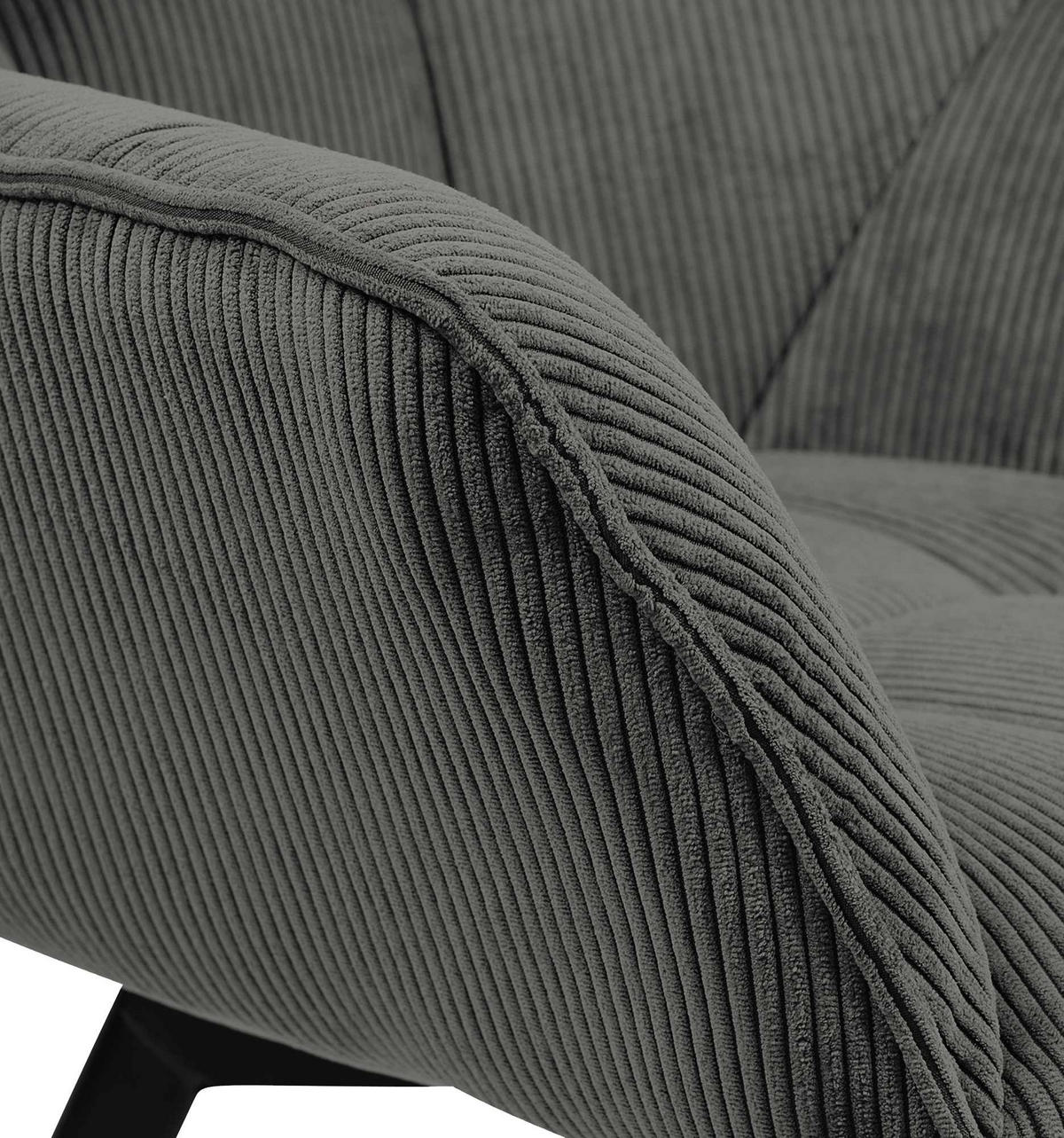 ESSZIMMERSTUHL Mator Cord Dunkelgrau Wohnzimmerstuhl - Dunkelgrau, Textil (60/81/59cm) - DELUKE