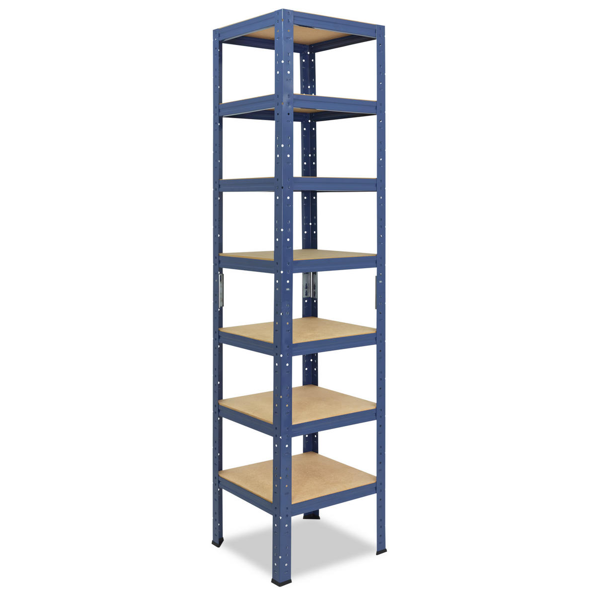 SCHWERLASTREGAL HOME 230x40x40 cm in blau mit 7 Böden und 125 kg Traglast pro Boden - Blau, Metall (40/230/40cm) - shelfplaza
