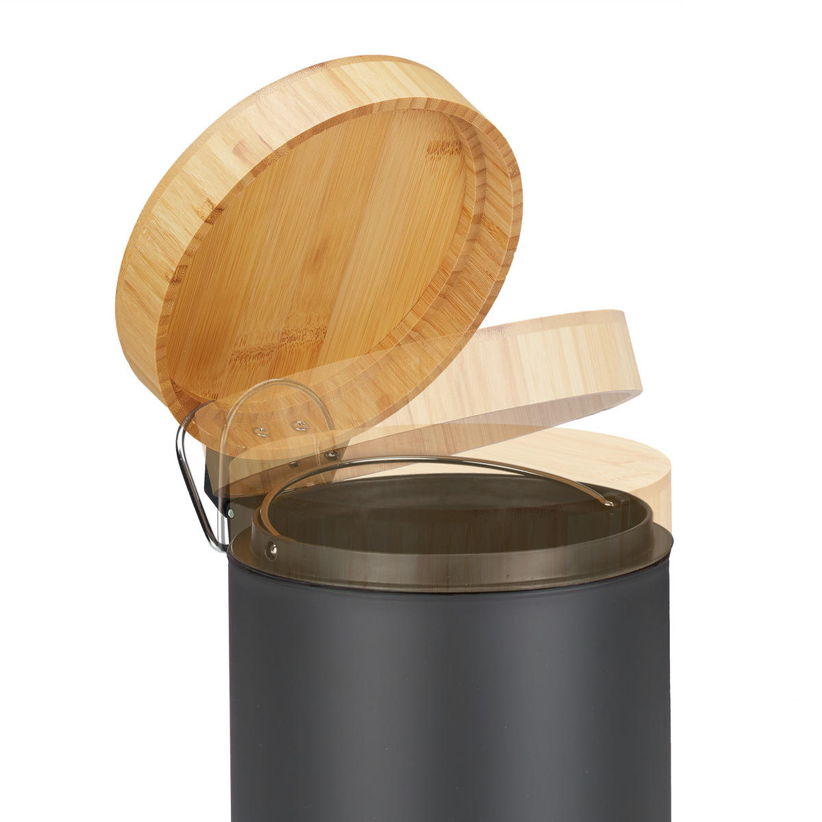 KOSMETIKEIMER - Grau, Holz/Kunststoff (17/24.5/23cm) - Relaxdays