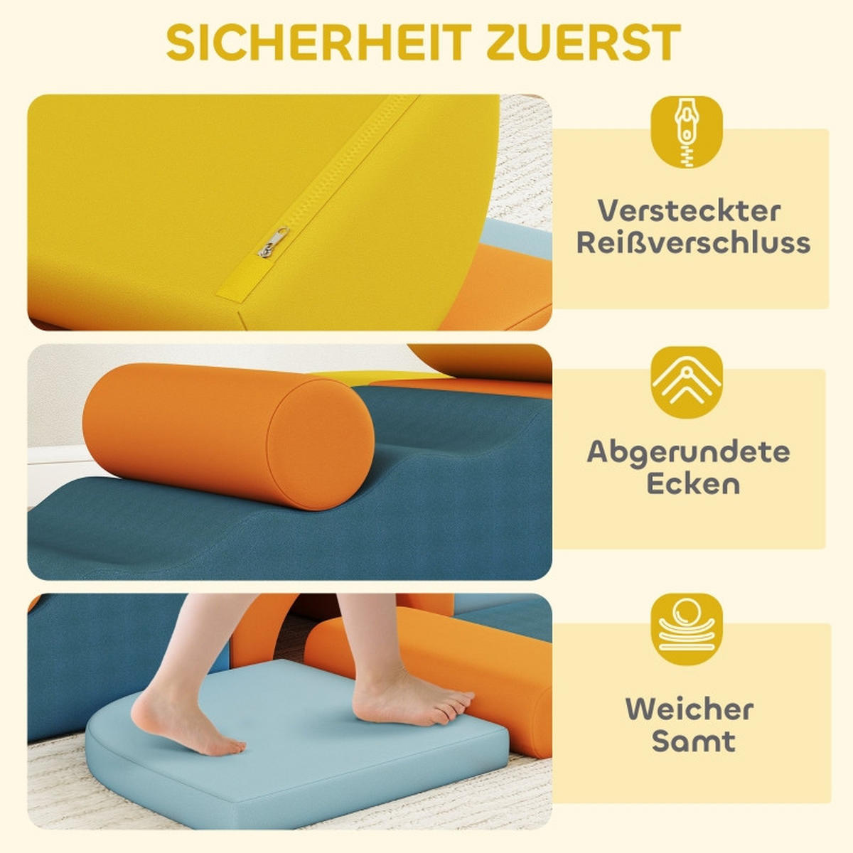 KONSTRUKTIONSSPIELZEUG Bausteine - Multicolor, Kunststoff (80/25/140cm) - Korfee
