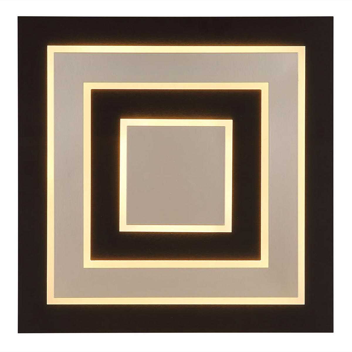 LED DECKENLEUCHTE JAYDEN Metall Schwarz Champagner - Champagner, Metall (48/48/6.2cm) - Globo Lighting