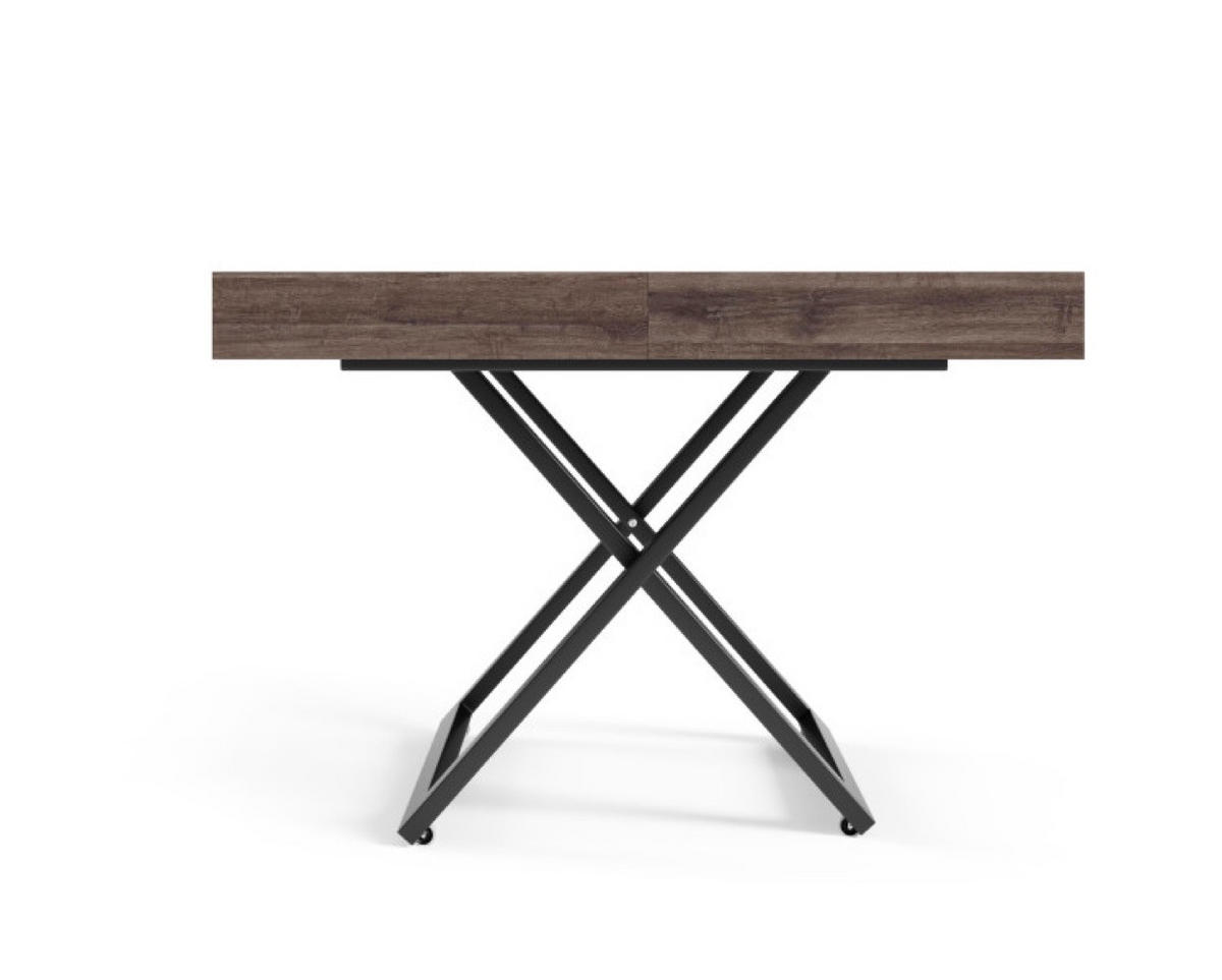 TISCH Anthrazit SIENNA Modern U-Förmige Beine Sherman Oak - Eichefarben/Schwarz, Holzwerkstoff (80/80/80cm) - Sepro Meble